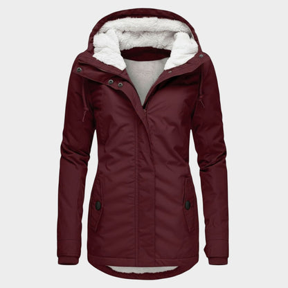 Anna | Chaqueta otoñal larga de felpa