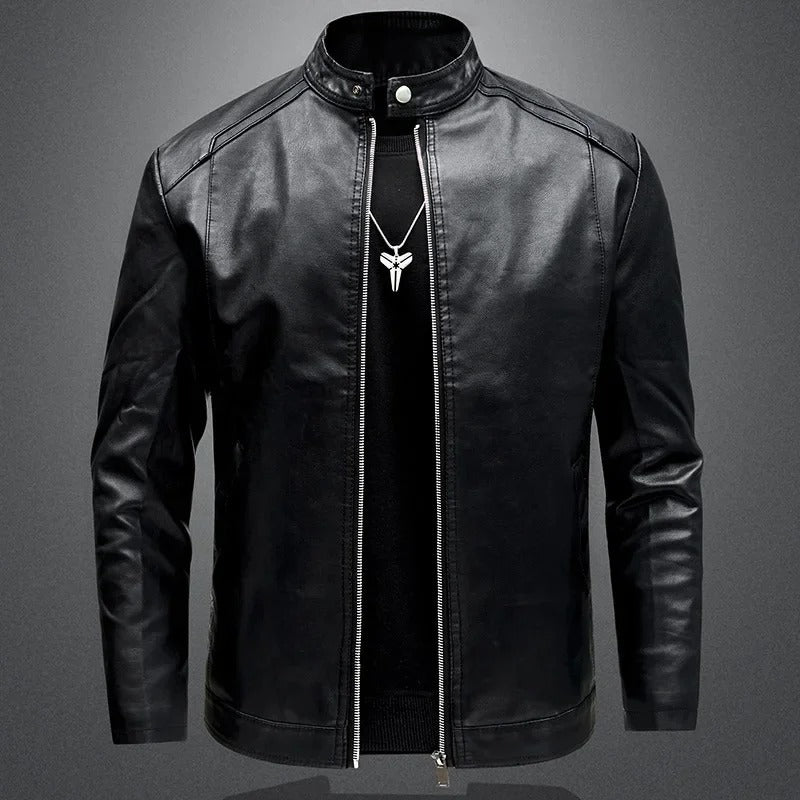 Miguel | Chaqueta de cuero elegante estilo hombre motociclista